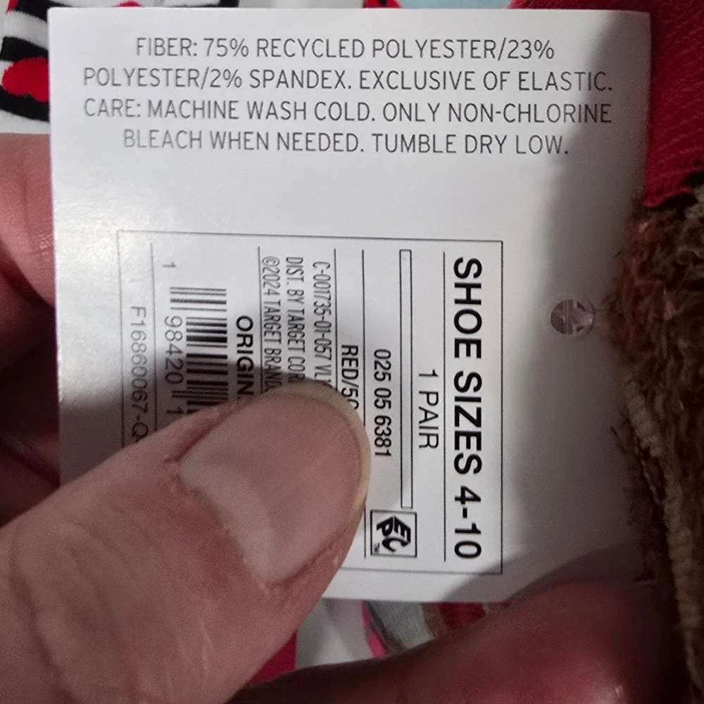 Lot of 5 Target Crew Socks Womens Shoes Size 4-10 Valentines Hearts Love Animals